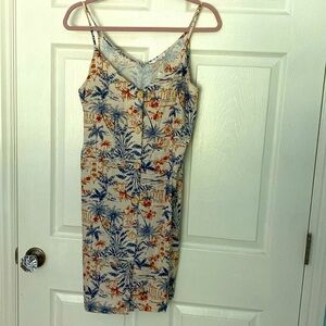 Woman’s  summer dress cute palm tree print Size Large